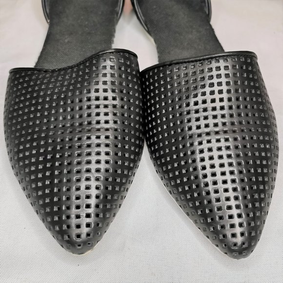 Vince | Nina d'Orsay Perforated Leather Flats - Picture 2 of 8